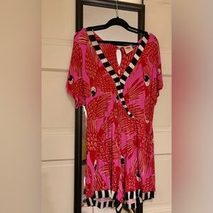 Anthropologie x Farm Rio  SalmaParrot Romper